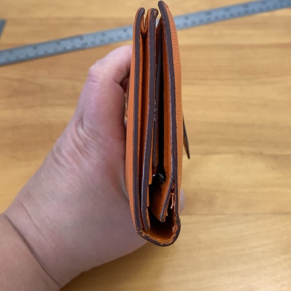 Hermès Bearn Soufflet Wallet Orange Epsom Leather Vintage FAIR CONDITION - Picture 4 of 15